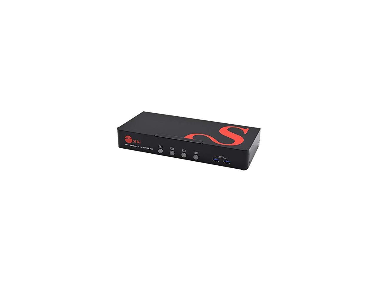 SIIG Full HD Quad-View 1080p HDMI KVM Switch MultiView Processor CEKV0A11S1