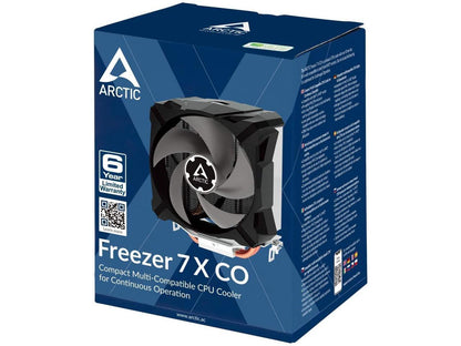 ARCTIC Freezer 7 X CO Compact Multi-Compatible CPU Cooler for Continuous Operation, 92 mm Fan Black Model ACFRE00085A