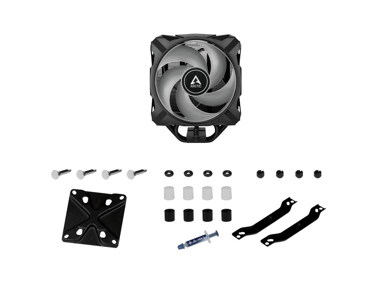 ARCTIC Freezer i35 A-RGB - Single Tower CPU Cooler with A-RGB, Intel Specific, Pressure Optimized 120 mm P-Fan, 200-1700 RPM, 4 Heat Pipes, incl. MX-5 Thermal Paste - Black