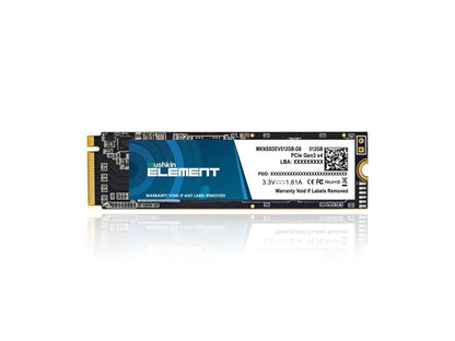 Mushkin 512GB ELEMENT M.2 2280 PCIE GEN3 X4 Solid State Drive
