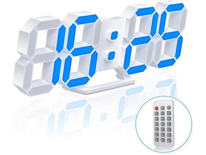 EDUP 3D LED Desk Alarm Clock Night Light 7 Colors 9.7" with Remote Control, Digital Alarm Clock Adjustable Brightness Timer 12/24 Hr Time/Date/Temperature for Kid Bedroom/ Kitchen/Office -Colorful