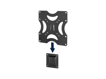 Arctic TV Basic S Slim Fixed Wall Mount bracket for 19 -55 Inch LED LCD Plasma TV fits, Up to 37kg weight capacity Color Black Model AEMNT00044A