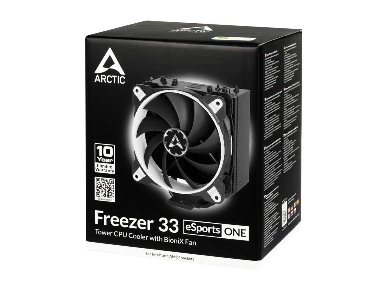 ARCTIC Freezer 34 eSports DUO Edition - Tower CPU Cooler with Push-Pull Configuration I Silent 3-Phase-Motor and wide range of regulation 200 to 2100 RPM - Includes 2 low noise PWM 120 mm Fans – White