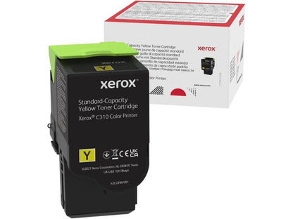 Genuine Xerox Yellow Standard Capacity Toner Cartridge, Xerox C310 Color Printer, (Use & Return)
