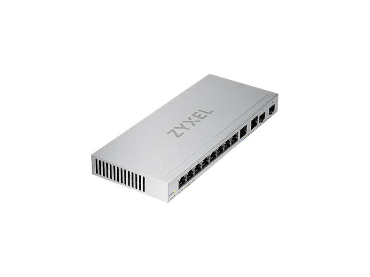ZYXEL 12-Port Web-Managed Multi-Gigabit Switch with 2-Port 2.5G and 2-Port 10G SFP+ 12 Ports Manageable 2 Layer Supported Modular Twisted Pair Optical Fiber Wall Mountable