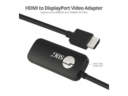 Siig Hdmi To Displayport 1.2 4K 60Hz Converter Adapter