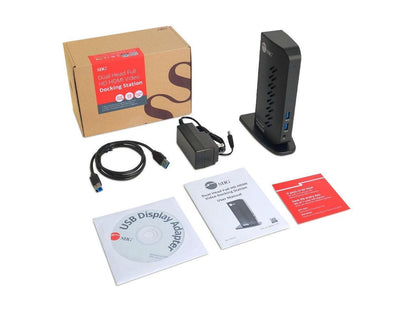 SIIG AC JUDK0L11S1 Dual Video Full HD HDMI Video Docking Station Brown Box