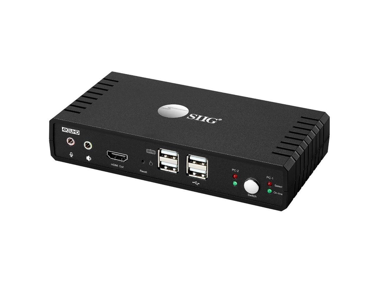 SIIG AC CEKV0811S1 2Port HDMI20 Video Console KVM Switch with USB20