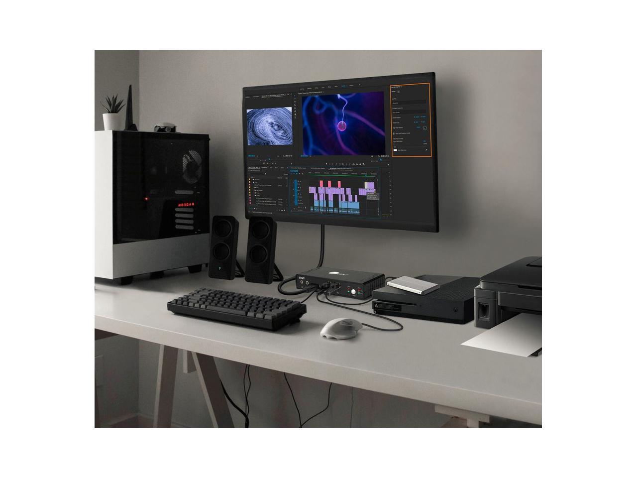 SIIG AC CEKV0811S1 2Port HDMI20 Video Console KVM Switch with USB20