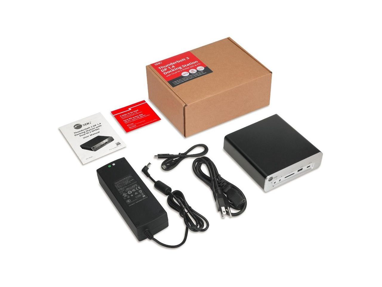 SIIG AC JUDK0K11S1 Thunderbolt3 DP14 Docking Station w Dual M2 NVMe SSDPD