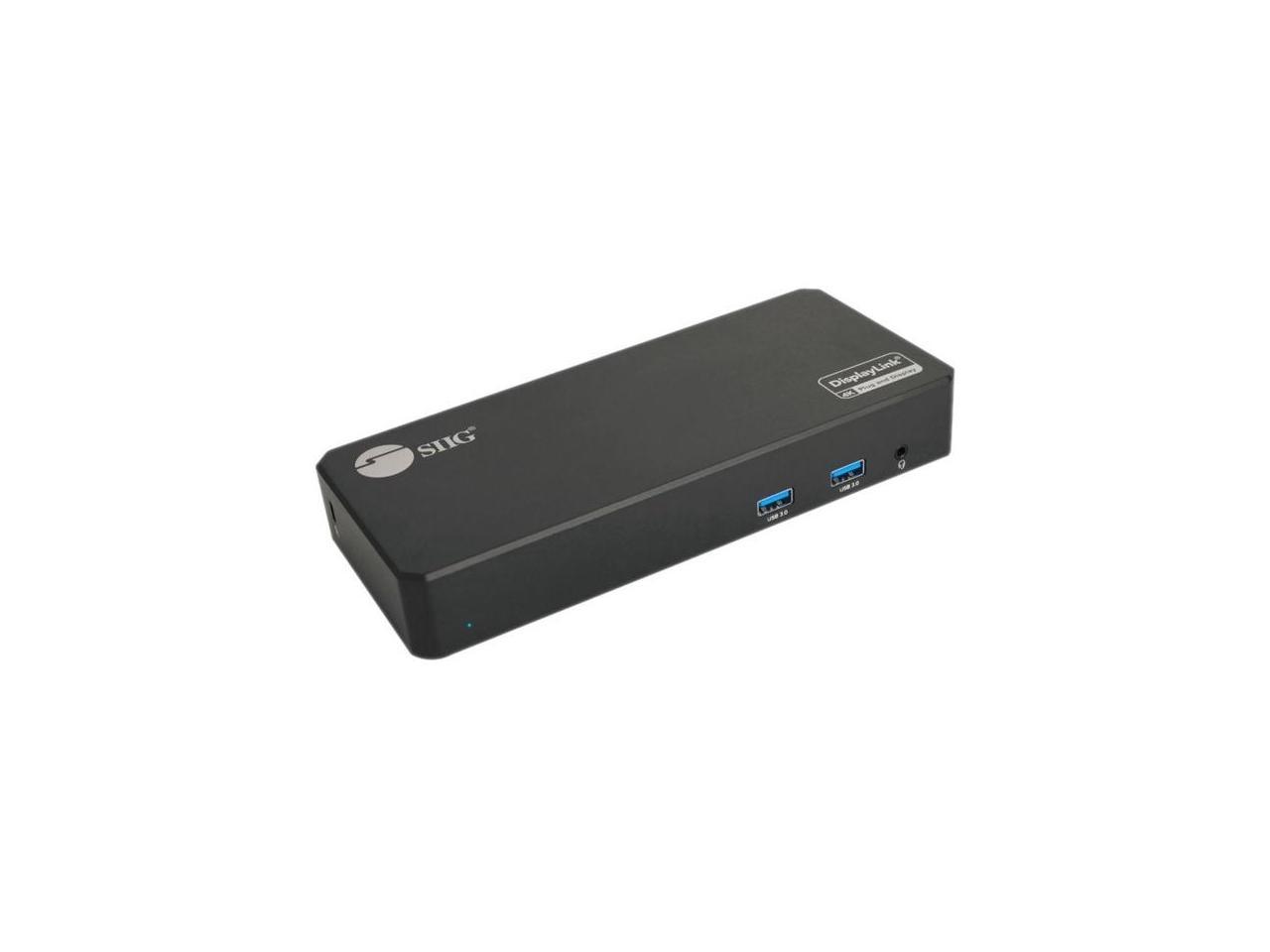 SIIG AC JUDK0J11S1 Universal Hybrid Triple 4K Video Docking Station w PD30