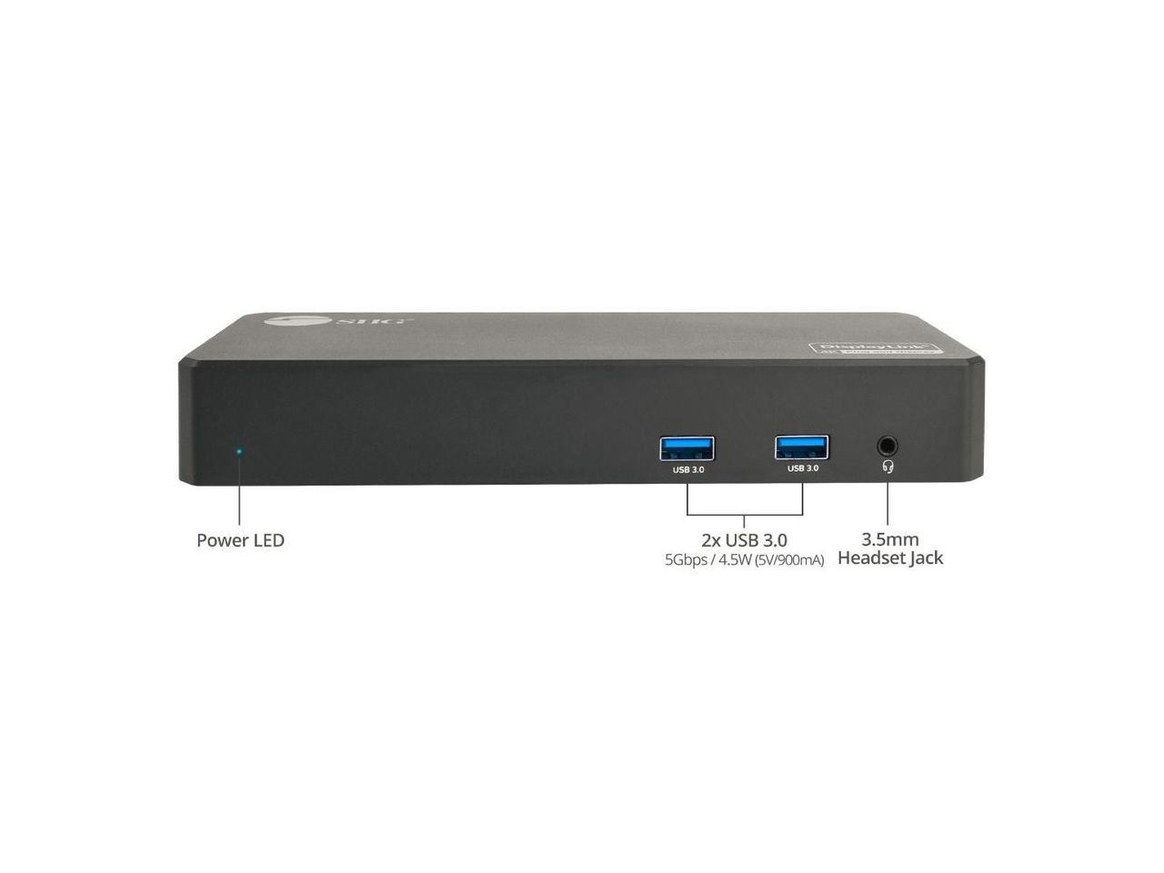 SIIG AC JUDK0J11S1 Universal Hybrid Triple 4K Video Docking Station w PD30