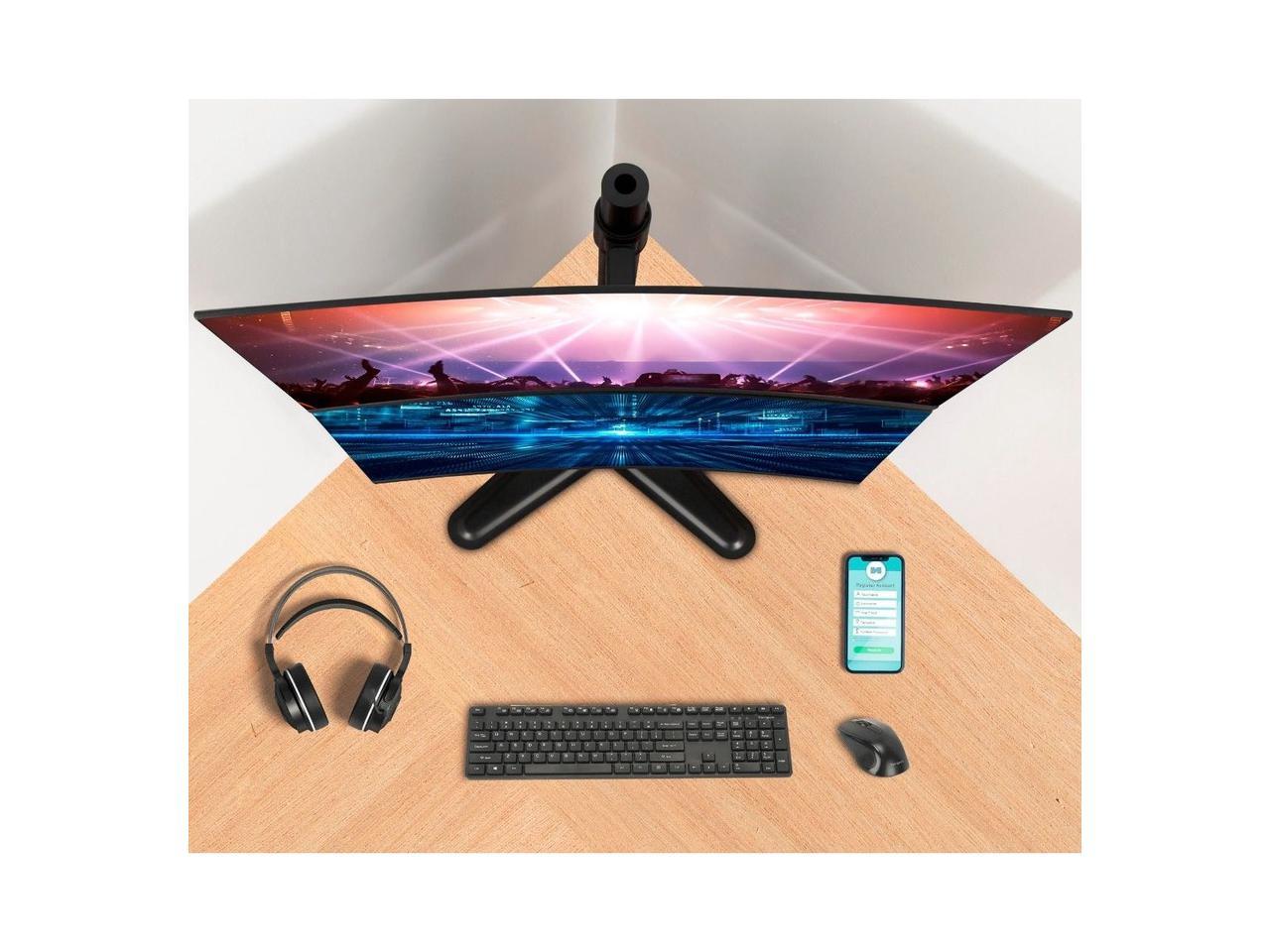 Freestanding Adjusting Vertical Dual Monitor Steel Stand 17" to 32" - 75x75 100x100 VESA