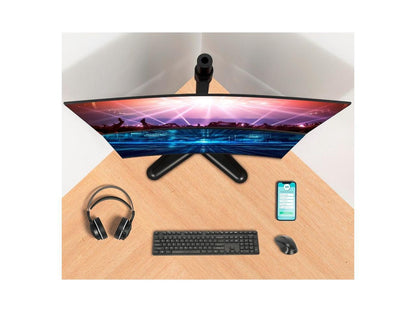 Freestanding Adjusting Vertical Dual Monitor Steel Stand 17" to 32" - 75x75 100x100 VESA