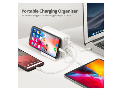 SIIG AC ACPW1P11S1 100W Dual USBC PD30 PPS QC 30 Combo Power Charger WH