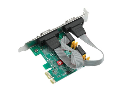 SIIG 2 Port DP Cyber RS-232 2S PCIe Card - 250Kbps - ASIX AX99100 Chipset - PCI Express Base Specification 2.0 Compliant