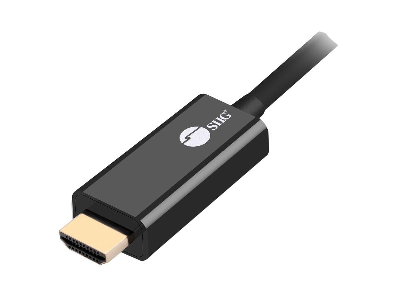 SIIG DisplayPort 1.2 to HDMI 10ft Cable 4K/30Hz - 10 ft DisplayPort/HDMI A/V Cable for Audio/Video Device, HDTV, PC, Monitor, Notebook, Desktop Computer - First End: 1 x 20-pin DisplayPort Male Digita