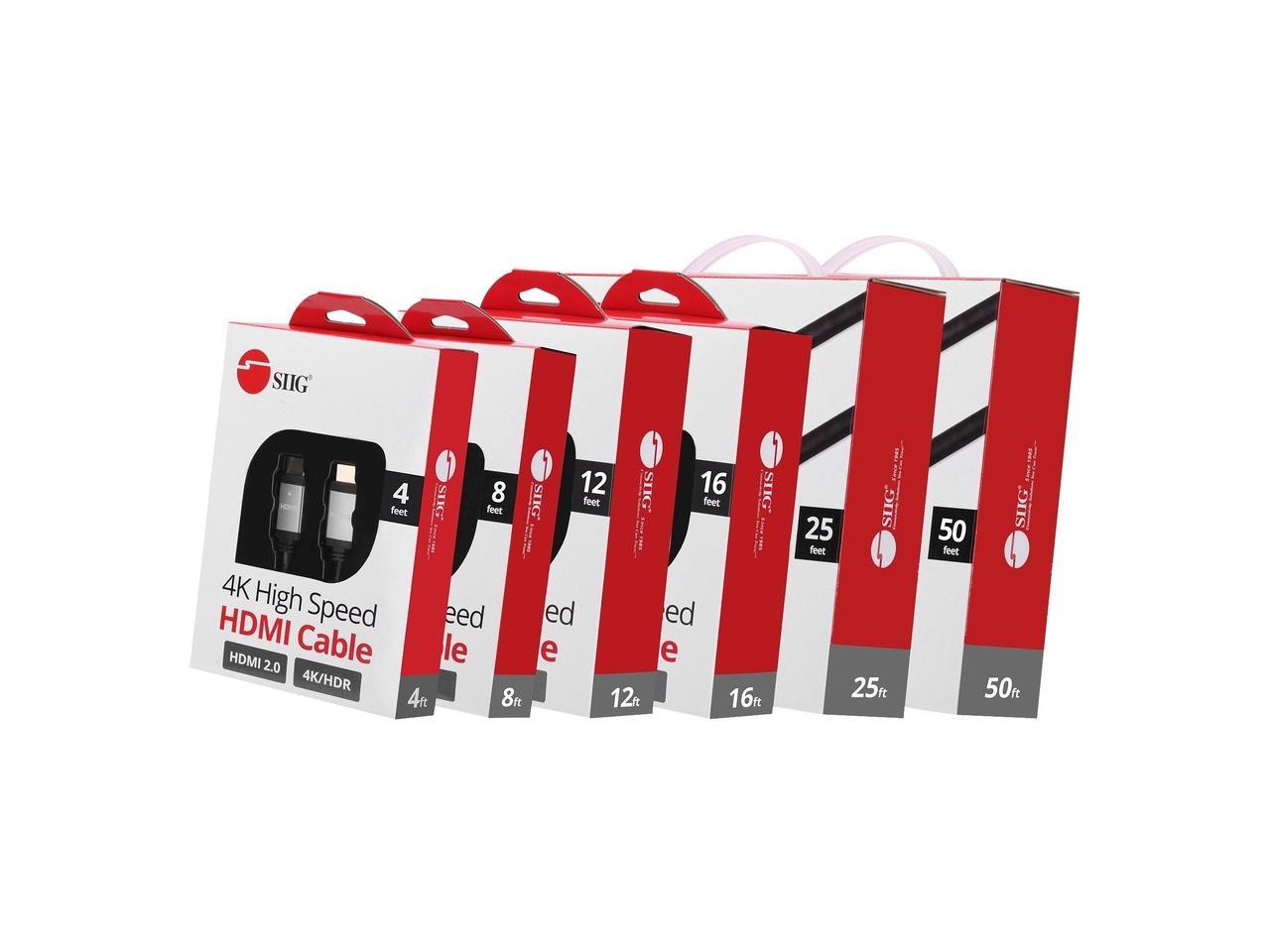 SIIG 4' 4K High Speed HDMI Cable 18GBPS Bandwidth