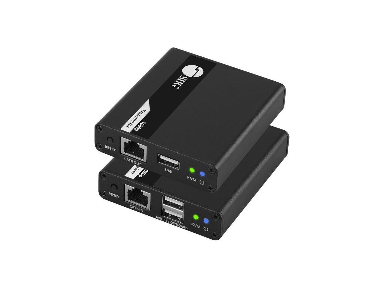 SIIG 1080p HDMI USB KVM Over Cat6 Extender - 70m - Supports PCM 2/5.1/7.1, Dolby & DTS 5.1