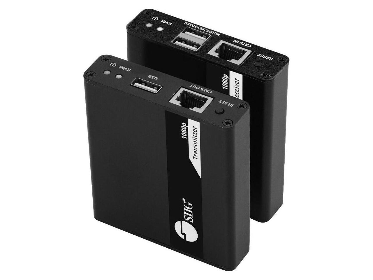 SIIG 1080p HDMI USB KVM Over Cat6 Extender - 70m - Supports PCM 2/5.1/7.1, Dolby & DTS 5.1