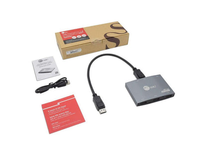 SIIG 1x3 DisplayPort 1.4 to DisplayPort MST Splitter - DP 1.4 MST Video Splitter Hub, Triple DP outputs, Connect up to three DisplayPort displays to single DisplayPort 1.4 output with Multi-Stream Tra