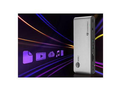 Quad Display Thunderbolt 4 Docking Station & PD - Advanced Quad Display Thunderbolt 4 Docking Station with three Thunderbolt 4 USB-C, one DisplayPort, one HDIM, two USB-A 5G, two USB-A 480Mbps, on