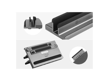 SIIG USB-C Laptop Stand W/ 4K Docking Station - Unique multitasks design for foldable holder and vertical Laptop stand & Docking station - HDMI 4K@60Hz display - Two USB-A 5Gbps - Gigabit Ethernet