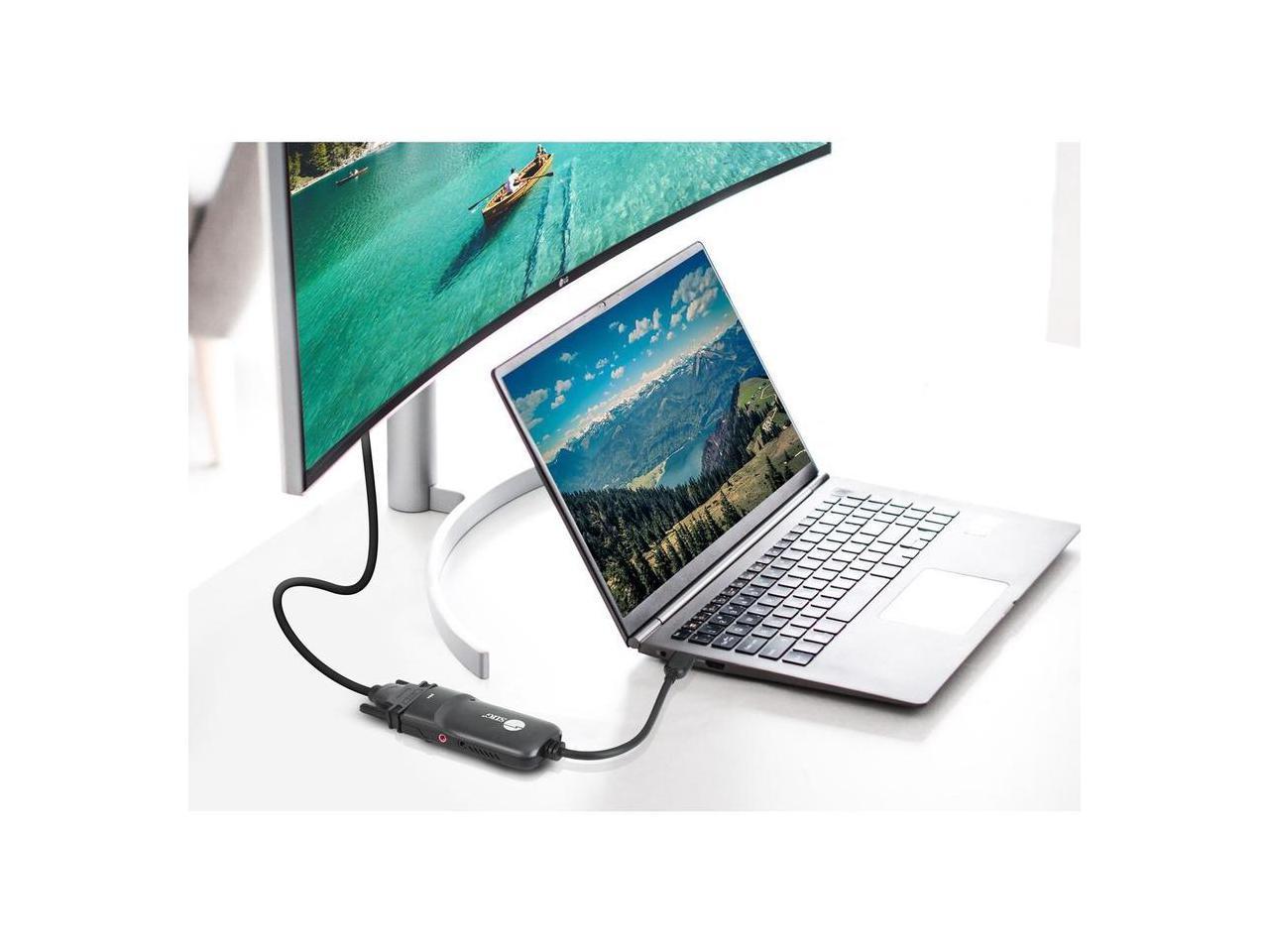SIIG USB 3.0 to DVI/VGA Pro Adapter Plus DVI to VGA adapter JUDV0112S3