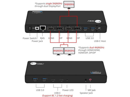 USB 3.1 TYPE-C DUAL 4K DOCKING