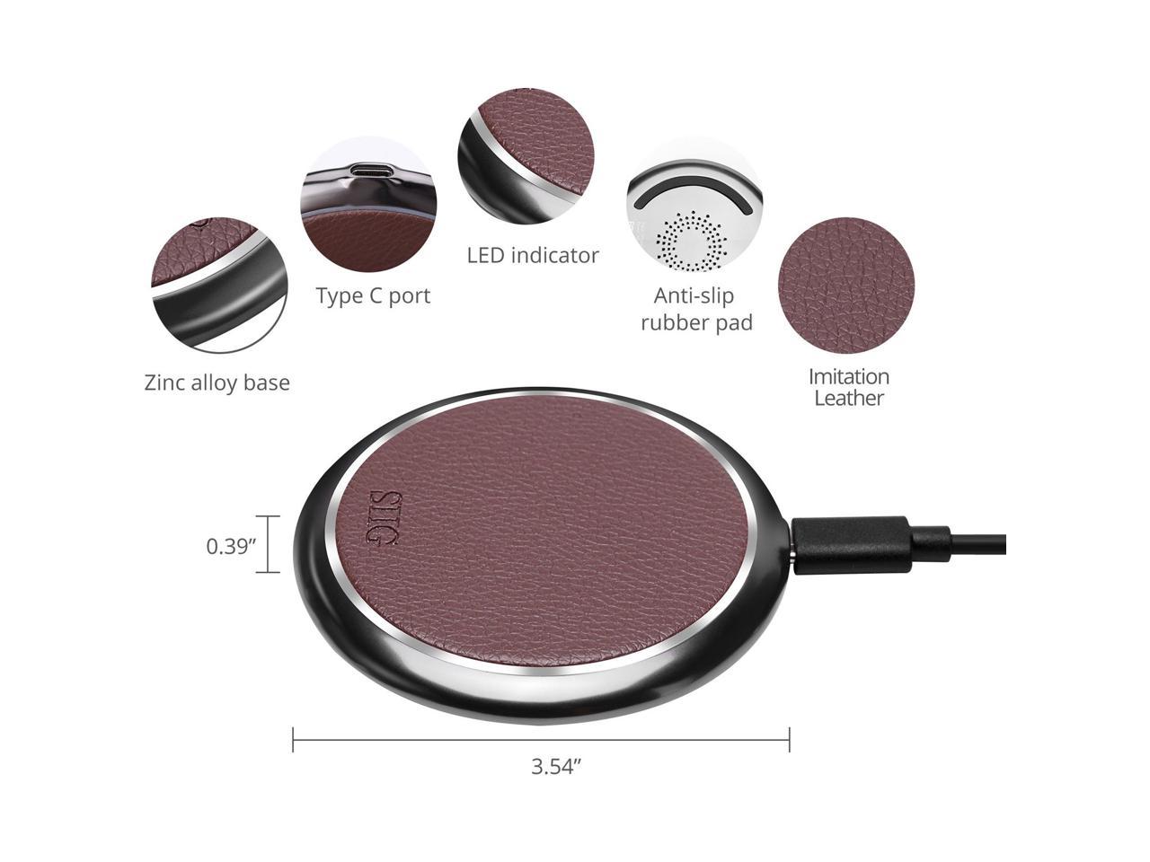 PREMIUM WIRELESS SMARTPHONE CHARGER PAD - BROWN