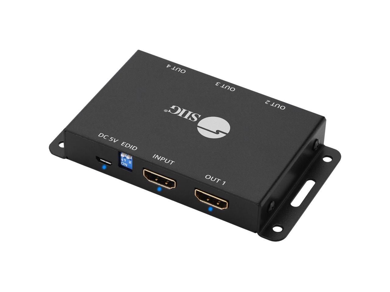 SIIG CE-H23L11-S1 4 Port HDMI 2.0 HDR Mini Spli