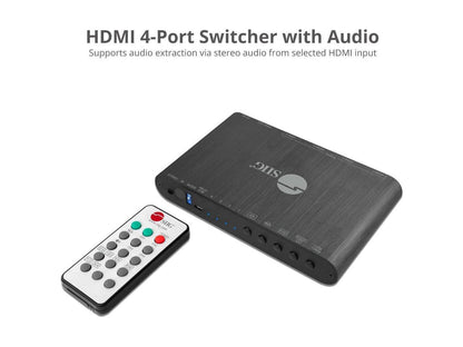 SIIG - CE-H25R11-S1 - SIIG 4x1 HDMI Seamless Quad-Split Multi-Viewer Switcher - 1920 x 1080 - Full HD - 4 x 1 - 1 x HDMI