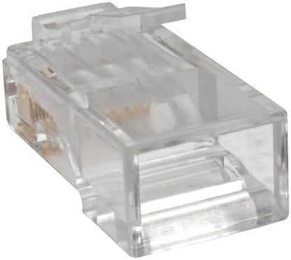Tripp Lite Cat6 RJ45 Modular Plug for Round Stranded UTP Conductor 4-Pair, 100 Pack - Model N230-100-STR