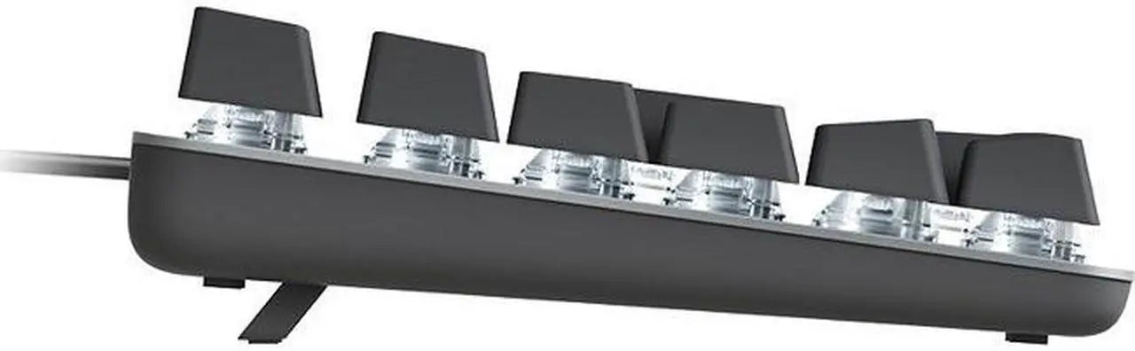 Logitech K845 Mechanical Illuminated Keyboard, Strong Adjustable Tilt Legs, Full Size, Aluminum Top Case, 104 Keys, USB Corded, Windows (TTC Red Switches) - Model  920-009859