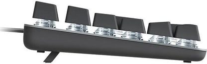 Logitech K845 Mechanical Illuminated Keyboard, Strong Adjustable Tilt Legs, Full Size, Aluminum Top Case, 104 Keys, USB Corded, Windows (TTC Red Switches) - Model  920-009859