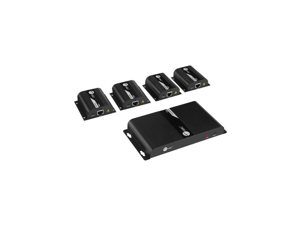 Siig 4-Port Hdmi Splitter Over Cat6 Extender With Ir - 40M