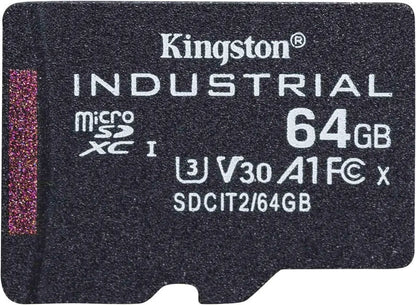 Kingston Industrial 64 GB Class 10-UHS-I (U3) V30 microSDXC - Model SDCIT2/64GBSP