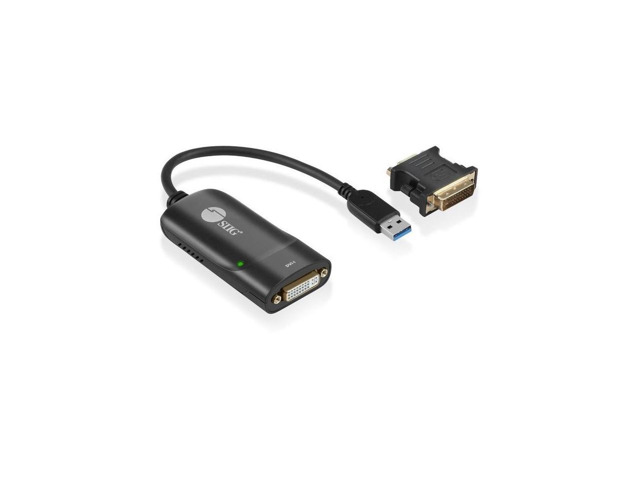 SIIG USB 3.0 to DVI/VGA Pro Adapter Plus DVI to VGA adapter JUDV0112S3