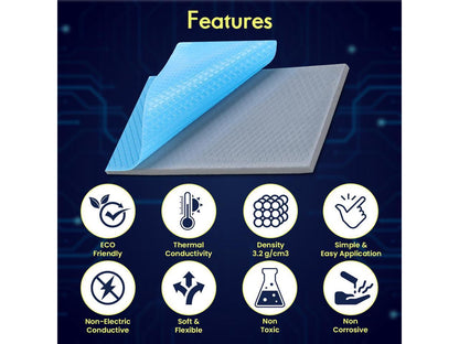 Gelid Solutions GP-Ultimate 15W- Thermal Pad 90x50x1.5mm. Excellent Heat Conduction, Ideal Gap Filler. Easy Installation