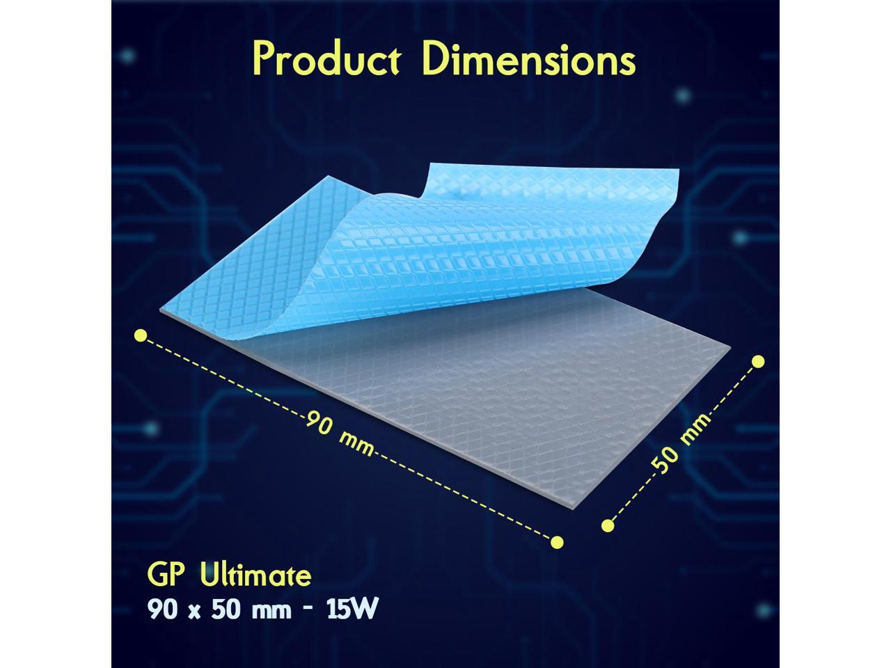 Gelid Solutions GP-Ultimate 15W- Thermal Pad 90x50x1.5mm. Excellent Heat Conduction, Ideal Gap Filler. Easy Installation