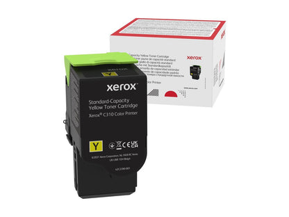 Genuine Xerox Yellow Standard Capacity Toner Cartridge, Xerox C310 Color Printer, (Use & Return)