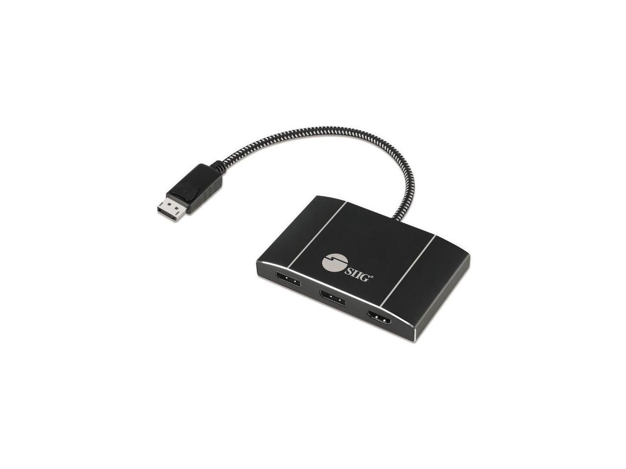 Triple 4K Displayport 1.4 To 2 Dp & Hdmi Mst Hub Splitter
