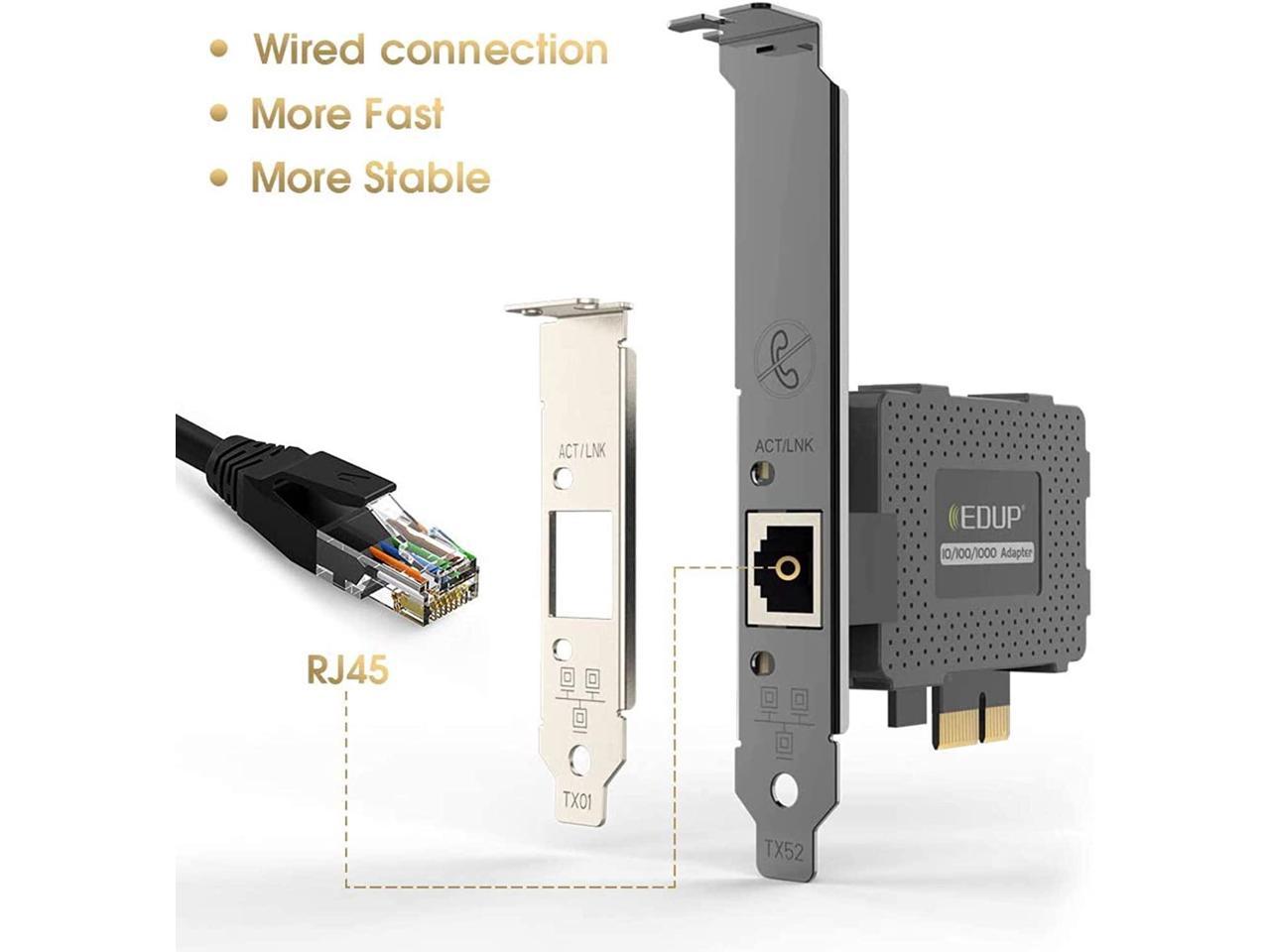 EDUP Gigabit Ethernet PCI Express PCI-E Network Card 10/100/1000Mbps RJ45 LAN Adapter Converter for Desktop PC