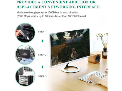 EDUP Gigabit Ethernet PCI Express PCI-E Network Card 10/100/1000Mbps RJ45 LAN Adapter Converter for Desktop PC