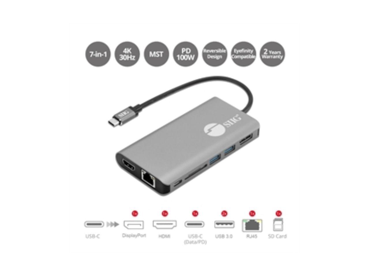 USB-C MST VIDEO WITH HUB LAN &