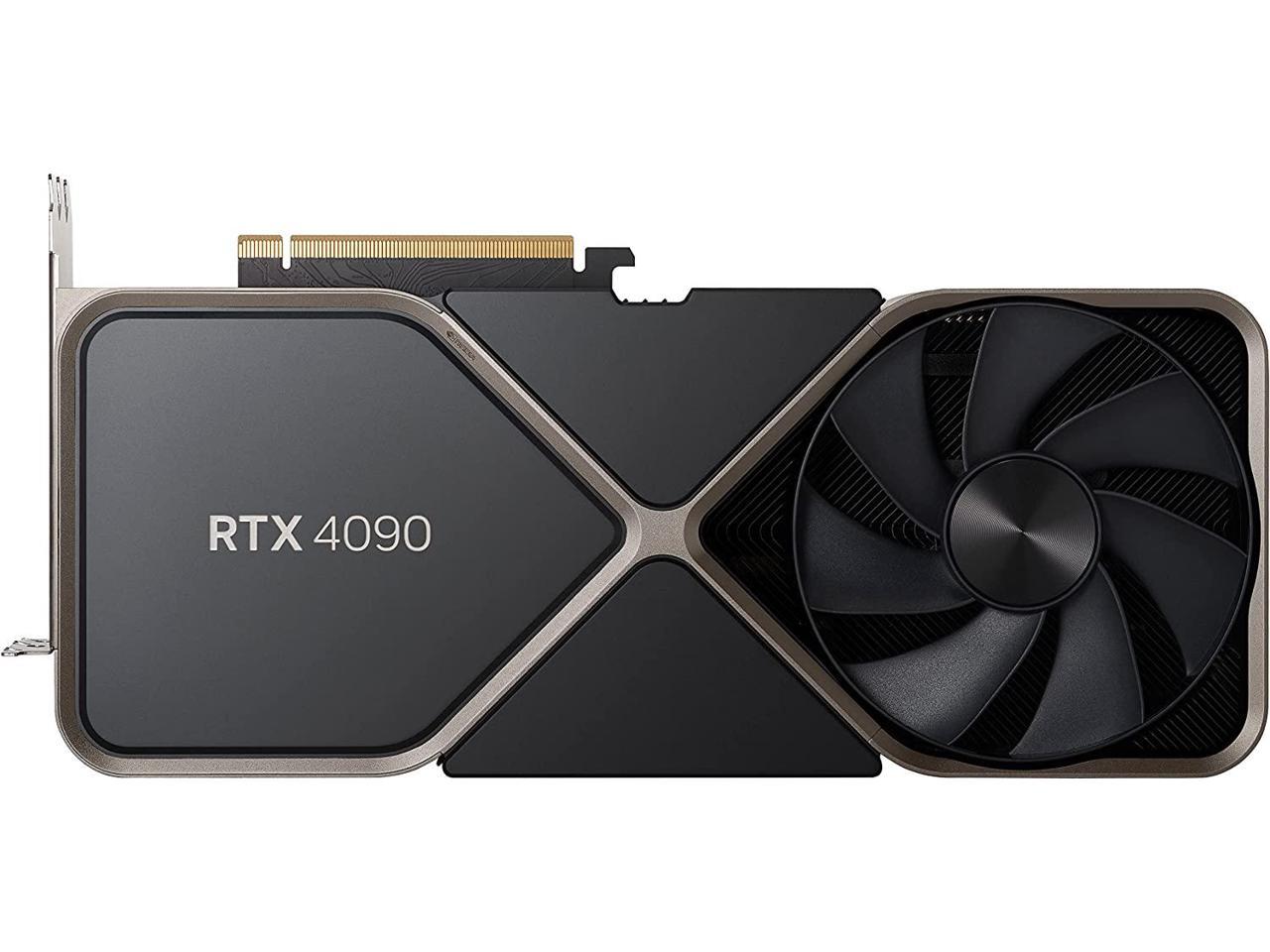 NVIDIA GeForce RTX 4090 Founders Edition Graphics Card 24GB GDDR6X - Titanium and Black