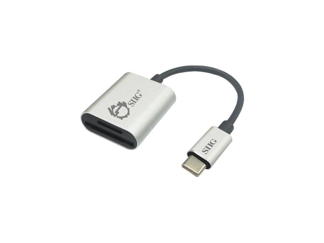 SIIG JU-MR0F12-S1 Usb-C 2-In-1 Card Reader - Card Reader - 2 In 1 (Multi-Format) - Usb 3.0