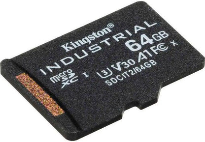 Kingston Industrial 64 GB Class 10-UHS-I (U3) V30 microSDXC - Model SDCIT2/64GBSP