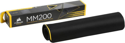 CORSAIR MM200 - Cloth Mouse Pad - High-Performance Mouse Pad Optimized for Gaming Sensors - Designed for Maximum Control - Medium, Black- Yellow Stripe, Model:CH-9000099-WW