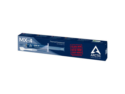 ARCTIC MX-4 (incl. Spatula, 4 g) - Premium Performance Thermal Paste for all processors (CPU, GPU - PC, PS4, XBOX), very high thermal conductivity, long durability, safe application, non-conductive